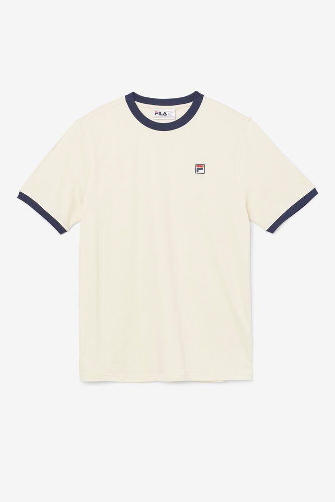 Fila T Skjorte Herre Beige Marconi Ringer 163089-VWH